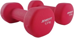 Zestaw Hantli Neoprenowych 2x1,5 Kg ENERO FIT magenta