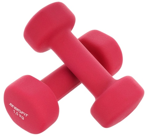 Zestaw Hantli Neoprenowych 2x1,5 Kg ENERO FIT magenta