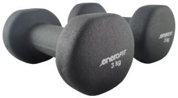 Zestaw Hantli Neoprenowych 2x3 Kg ENERO FIT czarny