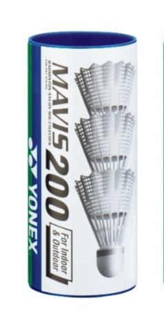 Lotki Nylonowe Białe 3szt. Mavis 200 Yonex Średnia niebieska